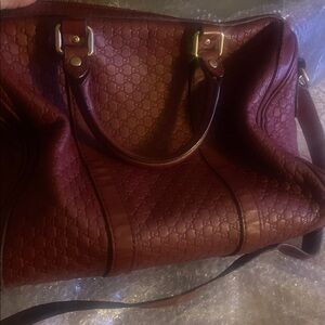 Gucci Burgundy Travel Bag
